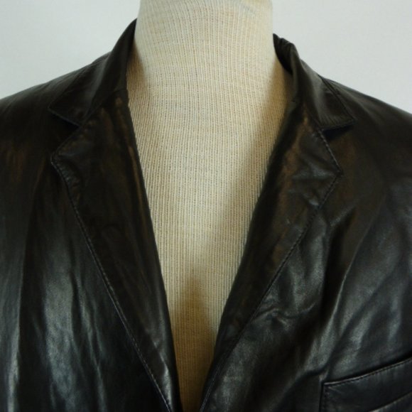 Remy Leather Jackets & Coats Remy Black Fine Leather Jacket Blazer